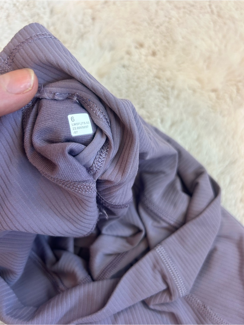 lululemon athletica Ribbed High-Rise Leggings in purple size 6 - Picture 4 of 4